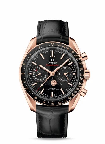 Omega Speedmaster Moonphase Chronograph Master Chronometer Sedna Gold / Black 304.63.44.52.01.001 (30463445201001)